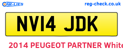NV14JDK are the vehicle registration plates.