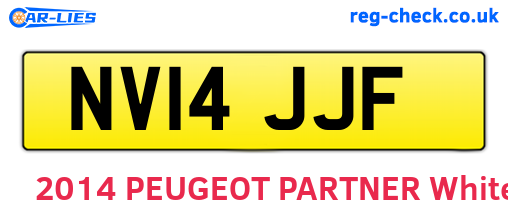 NV14JJF are the vehicle registration plates.