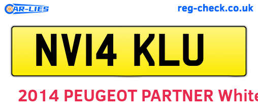 NV14KLU are the vehicle registration plates.