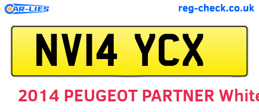 NV14YCX are the vehicle registration plates.