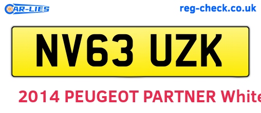 NV63UZK are the vehicle registration plates.