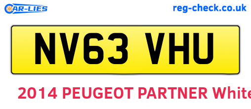 NV63VHU are the vehicle registration plates.