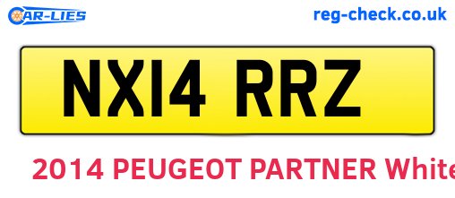 NX14RRZ are the vehicle registration plates.