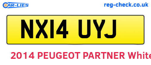 NX14UYJ are the vehicle registration plates.