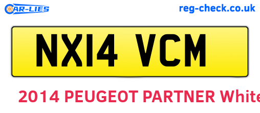 NX14VCM are the vehicle registration plates.