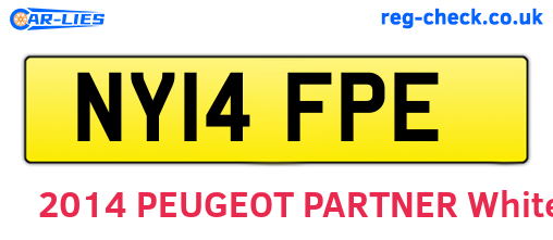 NY14FPE are the vehicle registration plates.