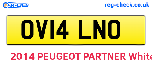 OV14LNO are the vehicle registration plates.