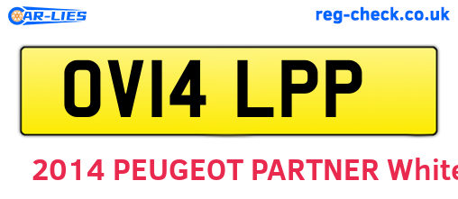 OV14LPP are the vehicle registration plates.