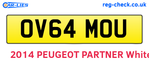 OV64MOU are the vehicle registration plates.