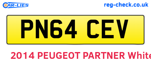 PN64CEV are the vehicle registration plates.