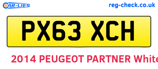 PX63XCH are the vehicle registration plates.