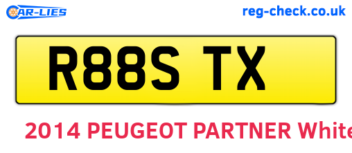 R88STX are the vehicle registration plates.