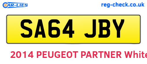 SA64JBY are the vehicle registration plates.