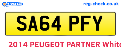 SA64PFY are the vehicle registration plates.