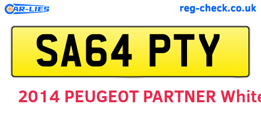 SA64PTY are the vehicle registration plates.