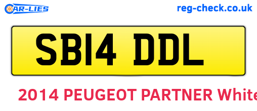 SB14DDL are the vehicle registration plates.