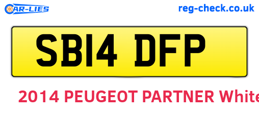 SB14DFP are the vehicle registration plates.