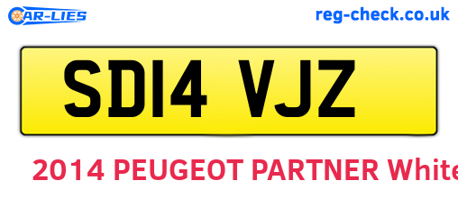 SD14VJZ are the vehicle registration plates.