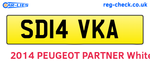 SD14VKA are the vehicle registration plates.