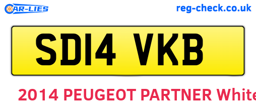 SD14VKB are the vehicle registration plates.