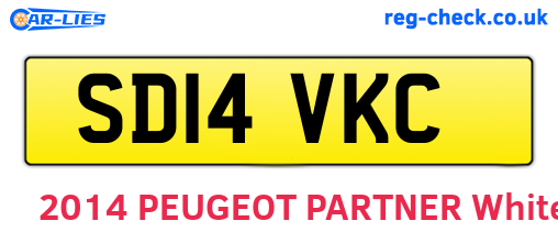 SD14VKC are the vehicle registration plates.