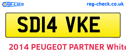 SD14VKE are the vehicle registration plates.