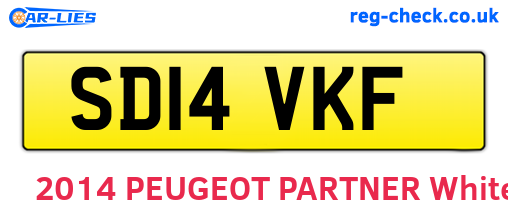 SD14VKF are the vehicle registration plates.