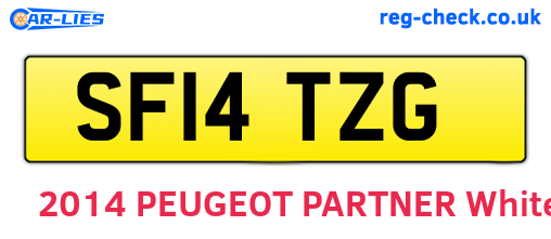 SF14TZG are the vehicle registration plates.