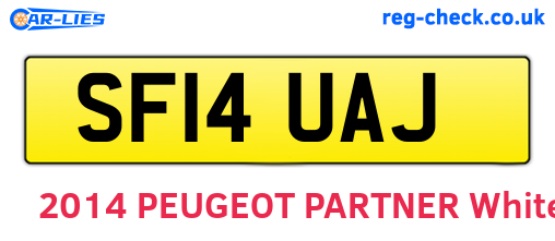 SF14UAJ are the vehicle registration plates.