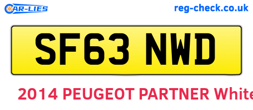 SF63NWD are the vehicle registration plates.