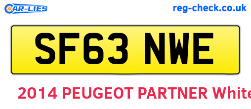 SF63NWE are the vehicle registration plates.