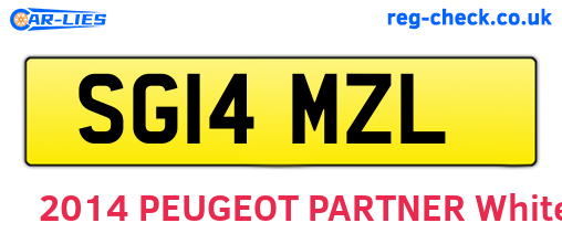 SG14MZL are the vehicle registration plates.