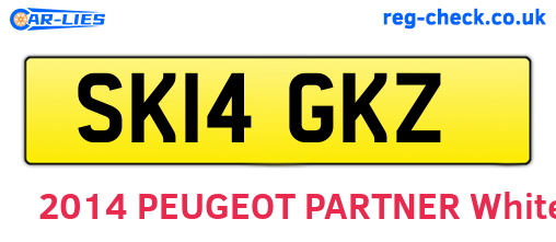 SK14GKZ are the vehicle registration plates.