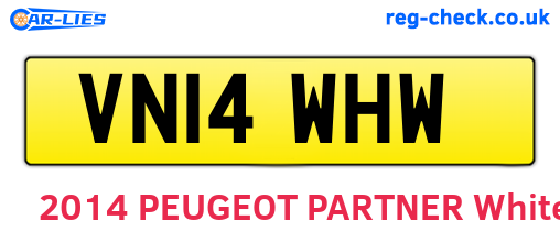 VN14WHW are the vehicle registration plates.