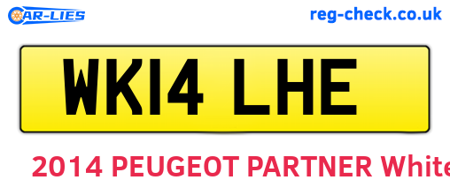 WK14LHE are the vehicle registration plates.