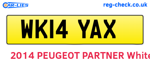 WK14YAX are the vehicle registration plates.