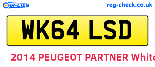WK64LSD are the vehicle registration plates.