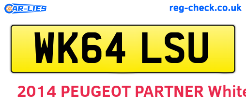 WK64LSU are the vehicle registration plates.