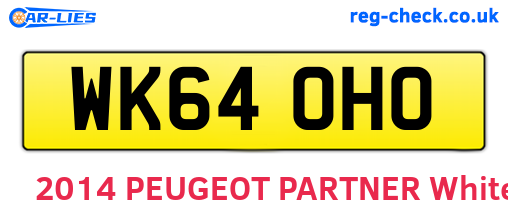 WK64OHO are the vehicle registration plates.