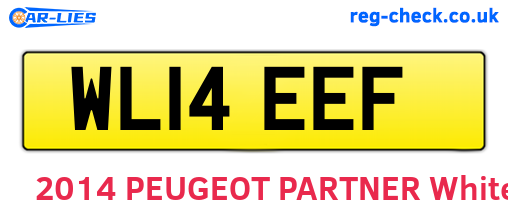 WL14EEF are the vehicle registration plates.