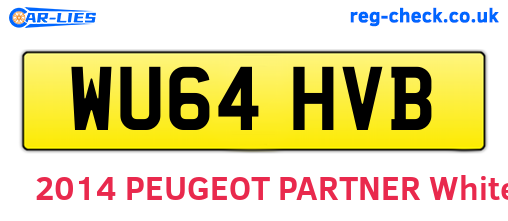 WU64HVB are the vehicle registration plates.