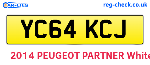 YC64KCJ are the vehicle registration plates.