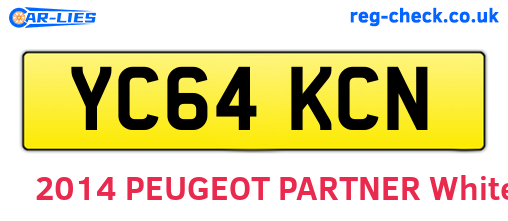 YC64KCN are the vehicle registration plates.