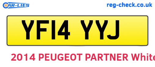 YF14YYJ are the vehicle registration plates.