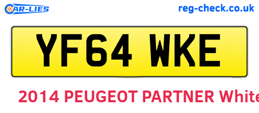 YF64WKE are the vehicle registration plates.