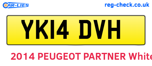 YK14DVH are the vehicle registration plates.