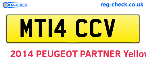 MT14CCV are the vehicle registration plates.