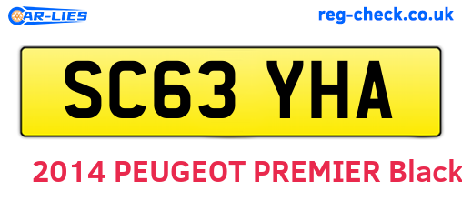 SC63YHA are the vehicle registration plates.