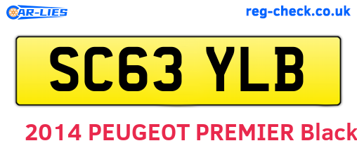 SC63YLB are the vehicle registration plates.