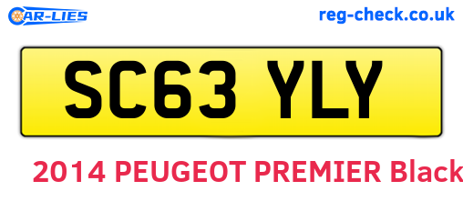 SC63YLY are the vehicle registration plates.